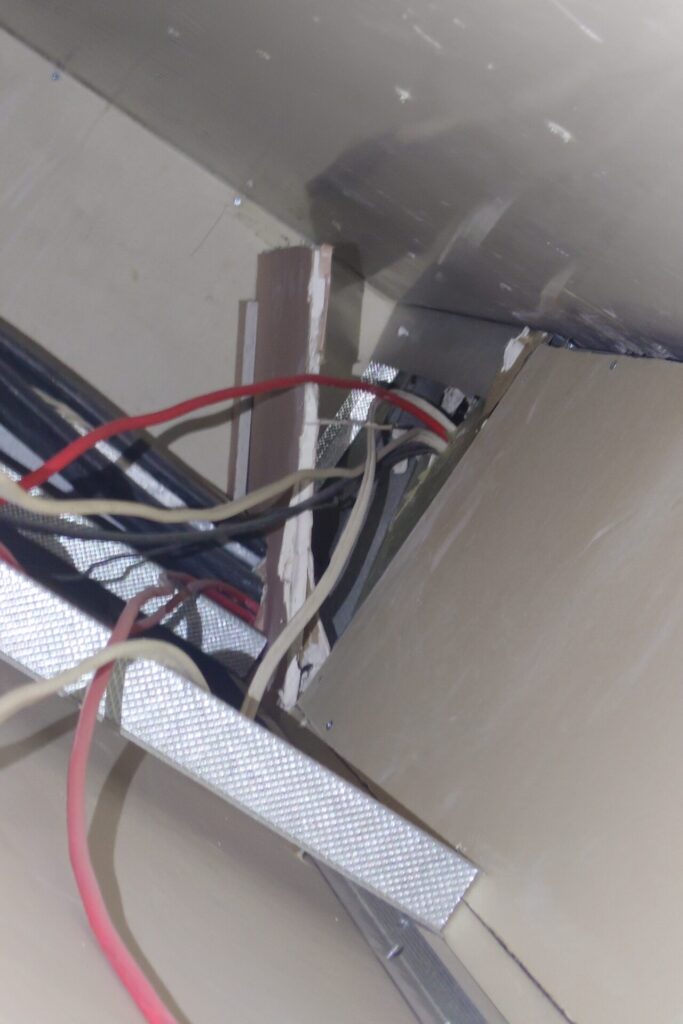Above a cross corridor fire door set